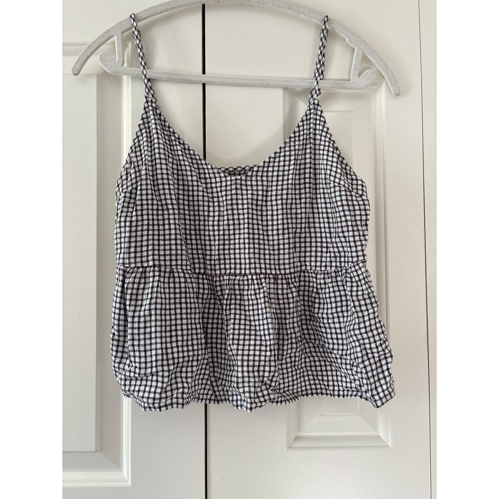 Abercrombie & Fitch XS Gingham Peplum Tank Top - Picture 2 of 6